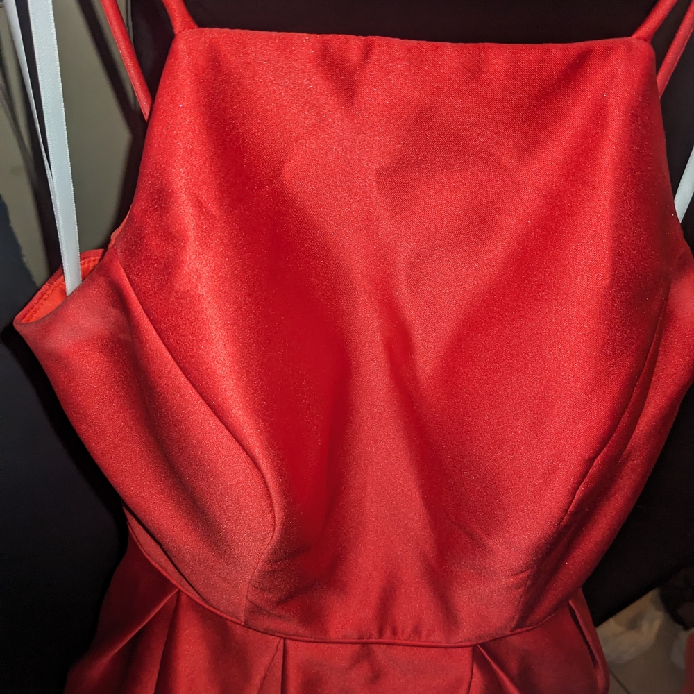 BestyAdams Red Spagetti Strap Dress-Prom/Wedding